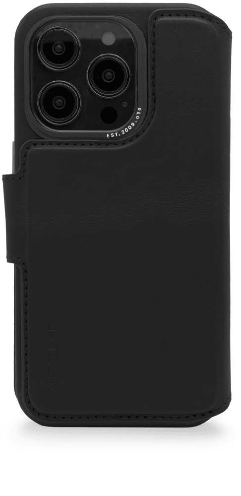 Decoded Leather Detachable Wallet, black – iPhone 14 Pro, D23IPO14PDW5BK